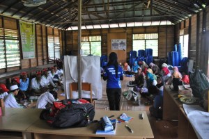 Fasilitator pada saat menjelaskan tentang PP terhadap kecelakan ditempat kerja