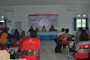 Pada saat pelatihan di Aula PMI Wonogiri