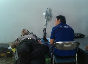 Pendonor dari Polres Kapuas turut berpartisipasi